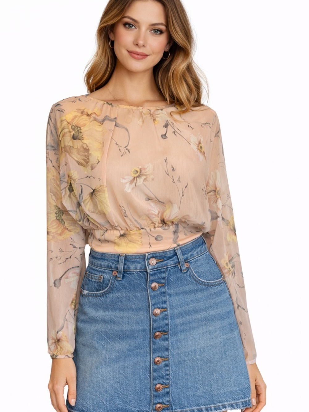 American Eagle Button front Denim Skirt size 2